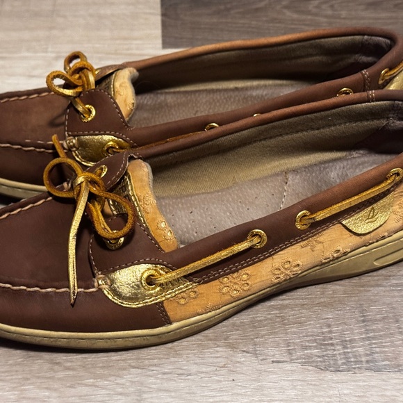 Sperry’s Brown and Gold Women's Loafers - Picture 9 of 9